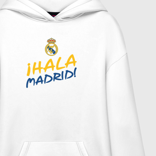 Худи SuperOversize хлопок Hala Madrid, Real Madrid, Реал Мадрид, цвет белый - фото 3