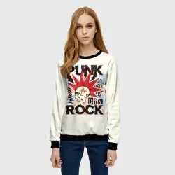 Женский свитшот 3D Punk Rock Панк - фото 2