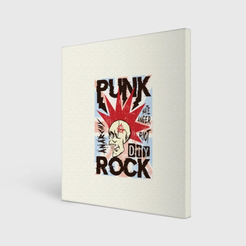 Холст квадратный Punk Rock Панк