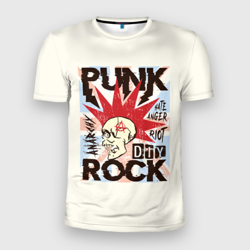 Мужская футболка 3D Slim Punk Rock Панк, цвет 3D печать