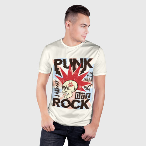 Мужская футболка 3D Slim Punk Rock Панк, цвет 3D печать - фото 3