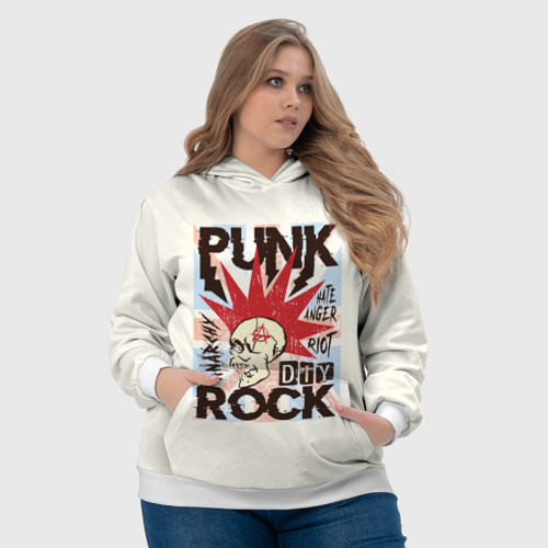 Женская толстовка 3D Punk Rock Панк, цвет 3D печать - фото 6