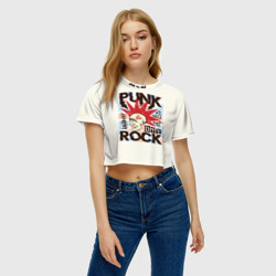 Женская футболка Crop-top 3D Punk Rock Панк - фото 2