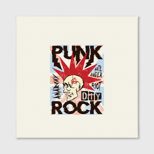 Холст квадратный Punk Rock Панк, цвет 3D печать - фото 2