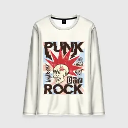 Мужской лонгслив 3D Punk Rock Панк