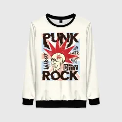 Женский свитшот 3D Punk Rock Панк