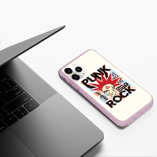 Чехол для iPhone 11 Pro матовый Punk Rock Панк, цвет розовый - фото 5