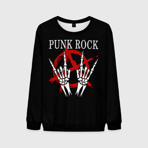 Мужской свитшот 3D Punk Rock Панки Хой, цвет черный