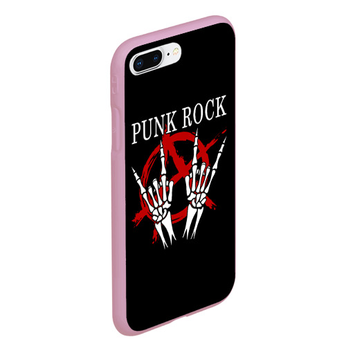 Чехол для iPhone 7Plus/8 Plus матовый Punk Rock Панки Хой, цвет розовый - фото 3