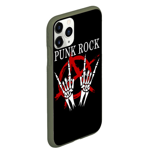 Чехол для iPhone 11 Pro матовый Punk Rock Панки Хой, цвет темно-зеленый - фото 3