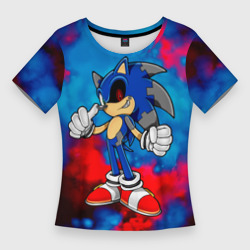 Женская футболка 3D Slim Соник EXE sonic