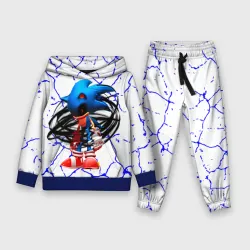 Детский костюм с толстовкой 3D Соник EXE темный Соник