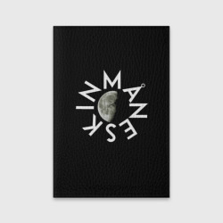 Обложка для паспорта матовая кожа Манескин и луна
