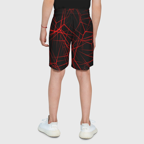 Детские спортивные шорты 3D Peugeot: Красные тонкие линии., цвет 3D печать - фото 5