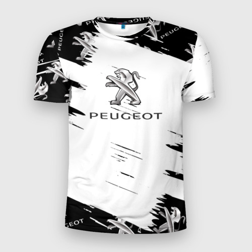 Мужская футболка 3D Slim Peugeot Auto Бренд., цвет 3D печать