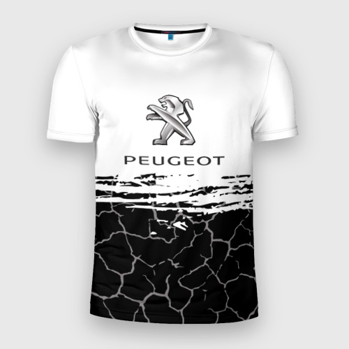 Мужская футболка 3D Slim Peugeot: Трещины. , цвет 3D печать