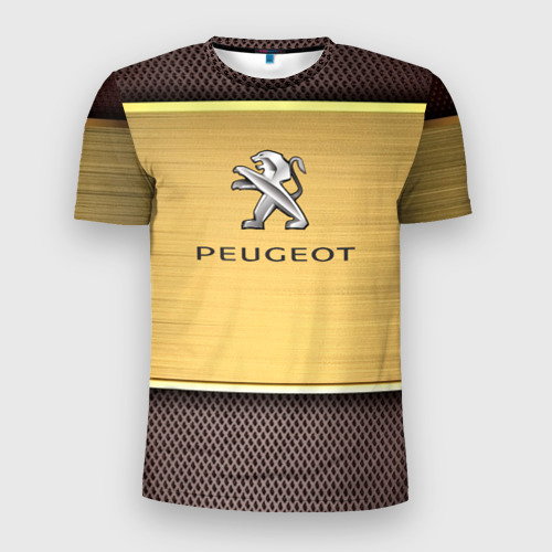 Мужская футболка 3D Slim Peugeot: Gold., цвет 3D печать