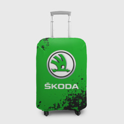 Чехол для чемодана 3D Skoda следы от шин