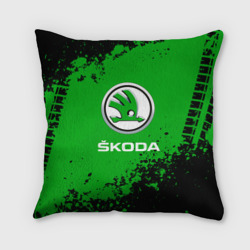 Подушка 3D Skoda следы от шин