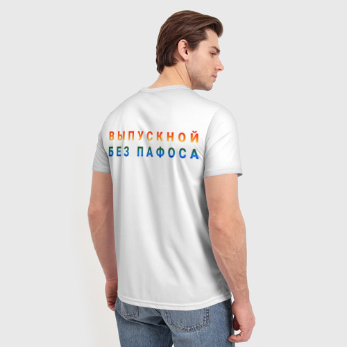 Мужская футболка 3D Выпускник (радуга), цвет 3D печать - фото 4