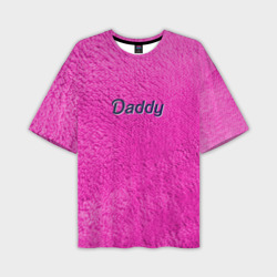 Мужская футболка oversize 3D Daddy Pink