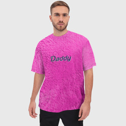 Мужская футболка oversize 3D Daddy Pink - фото 2