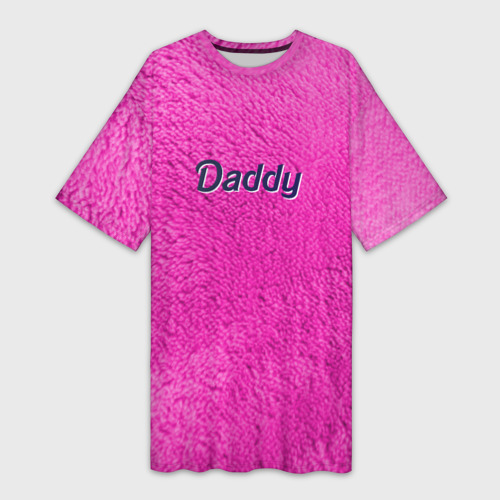 Платье-футболка 3D Daddy Pink, цвет 3D печать