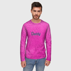 Мужской лонгслив 3D Daddy Pink - фото 2