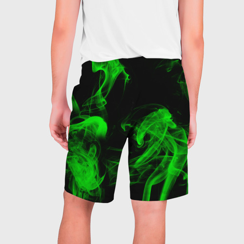 Мужские шорты 3D Skoda: Green Smoke, цвет 3D печать - фото 2