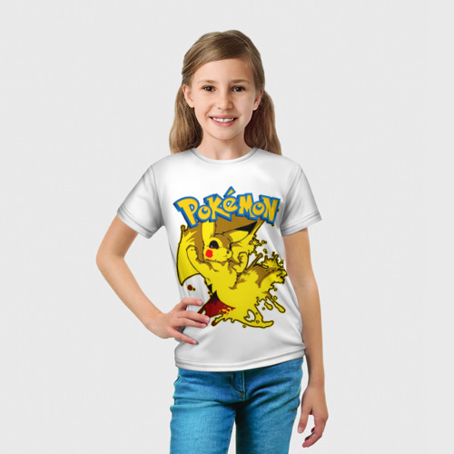 Детская футболка 3D Пикачу злой Pokemon, цвет 3D печать - фото 5