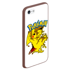 Чехол для iPhone 5/5S матовый Пикачу злой Pokemon - фото 2