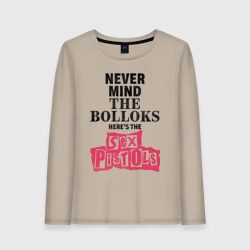 Женский лонгслив хлопок Here's the Sex Pistols - never mind the bolloks