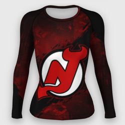 Женский рашгард 3D New Jersey Devils, Нью Джерси Девилз