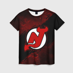 Женская футболка 3D New Jersey Devils, Нью Джерси Девилз