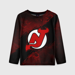 Детский лонгслив 3D New Jersey Devils, Нью Джерси Девилз