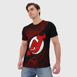 Мужская футболка 3D New Jersey Devils, Нью Джерси Девилз - фото 2