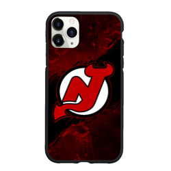 Чехол для iPhone 11 Pro Max матовый New Jersey Devils, Нью Джерси Девилз