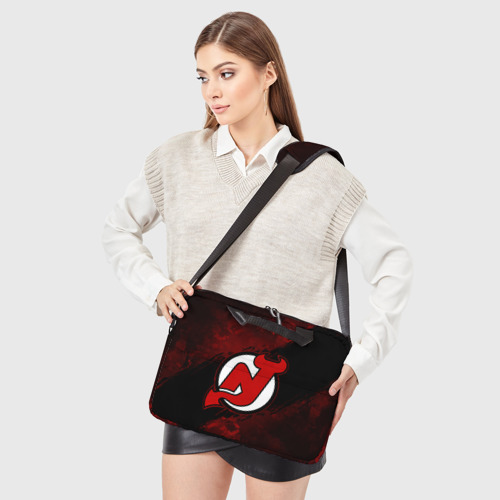 Сумка для ноутбука 3D New Jersey Devils, Нью Джерси Девилз, цвет 3D печать - фото 3