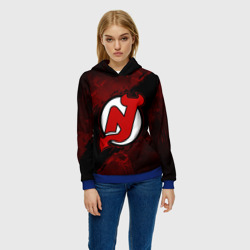 Женская толстовка 3D New Jersey Devils, Нью Джерси Девилз - фото 2