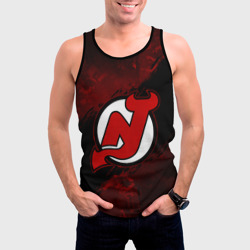 Мужская майка 3D New Jersey Devils, Нью Джерси Девилз - фото 2