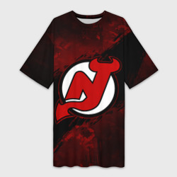 Платье-футболка 3D New Jersey Devils, Нью Джерси Девилз