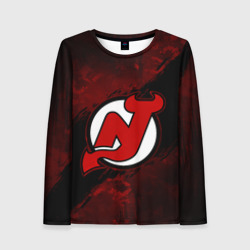 Женский лонгслив 3D New Jersey Devils, Нью Джерси Девилз