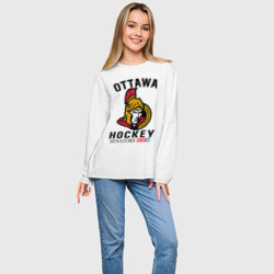 Женский лонгслив oversize хлопок Ottawa Senators Оттава Сенаторз - фото 2