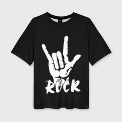 Женская футболка oversize 3D Рок - rock