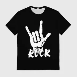 Мужская футболка 3D Рок - rock
