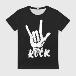 Женская футболка 3D Рок - rock