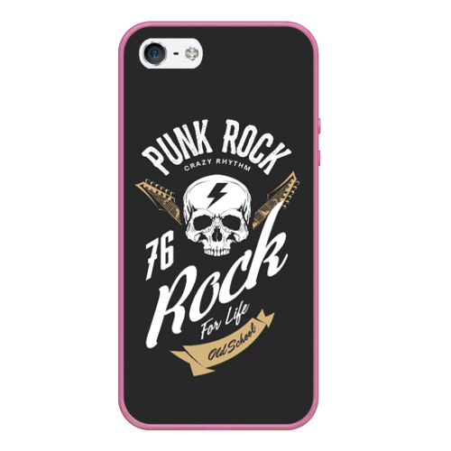 Чехол для iPhone 5/5S матовый Rock Рокер, цвет малиновый