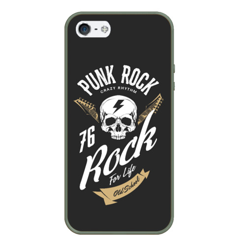Чехол для iPhone 5/5S матовый Rock Рокер, цвет темно-зеленый