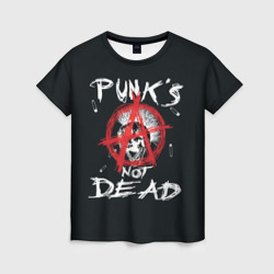 Женская футболка 3D Punk's Not Dead Анархия