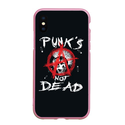 Чехол для iPhone XS Max матовый Punk's Not Dead Анархия